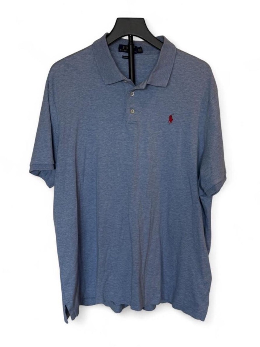 Polo Ralph Lauren Men's Cotton Polo Shirt Blue Short Sleeve Classic Fit Logo XL